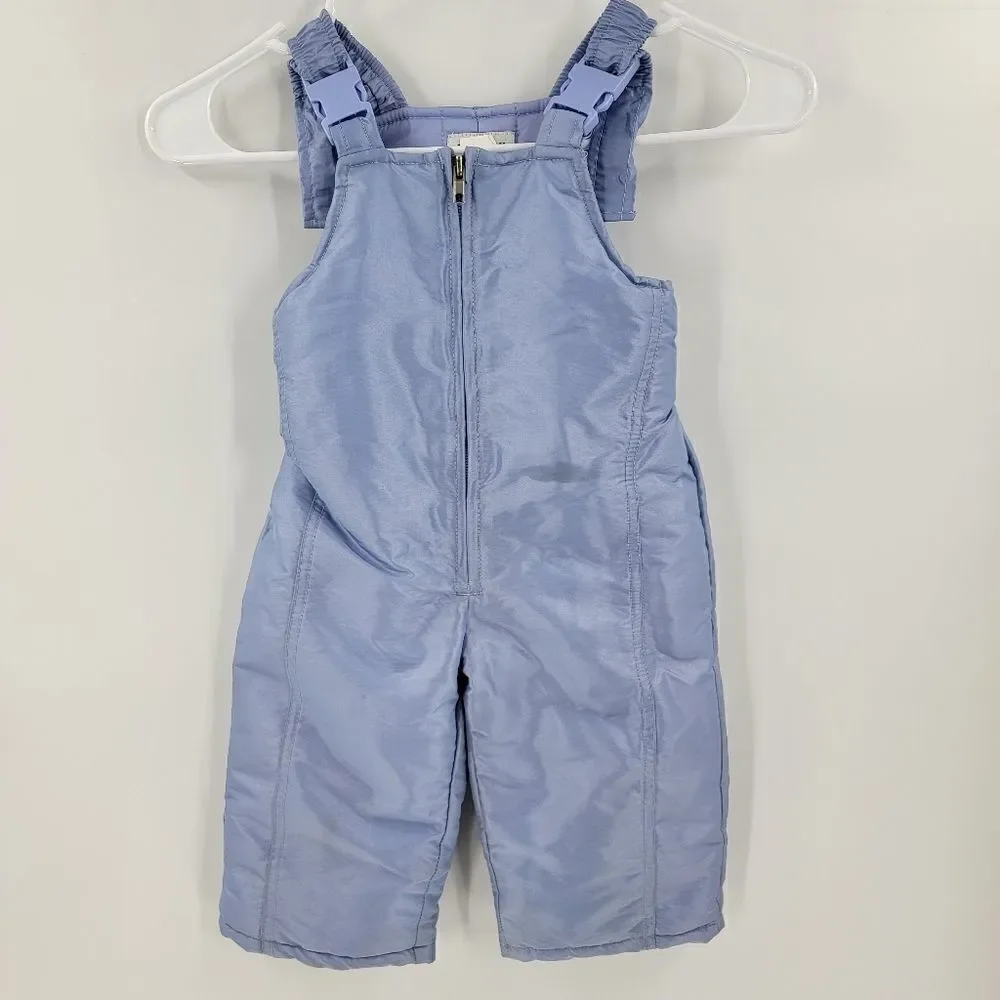 Vintage oshkosh b'gosh overalls snow suit pants blue 18 months vtg